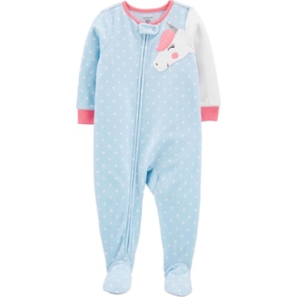 Carter’s Girl 1-piece Unicorn Fleece Footie PJs